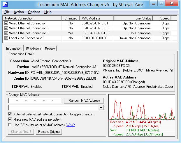 Mac address changer for android